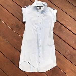 Light blue button down dress/long shirt